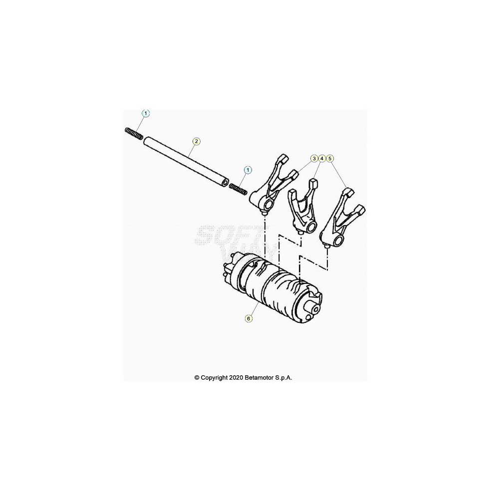Beta RR125 LC 4T 20 Schaltung Ersatzteile