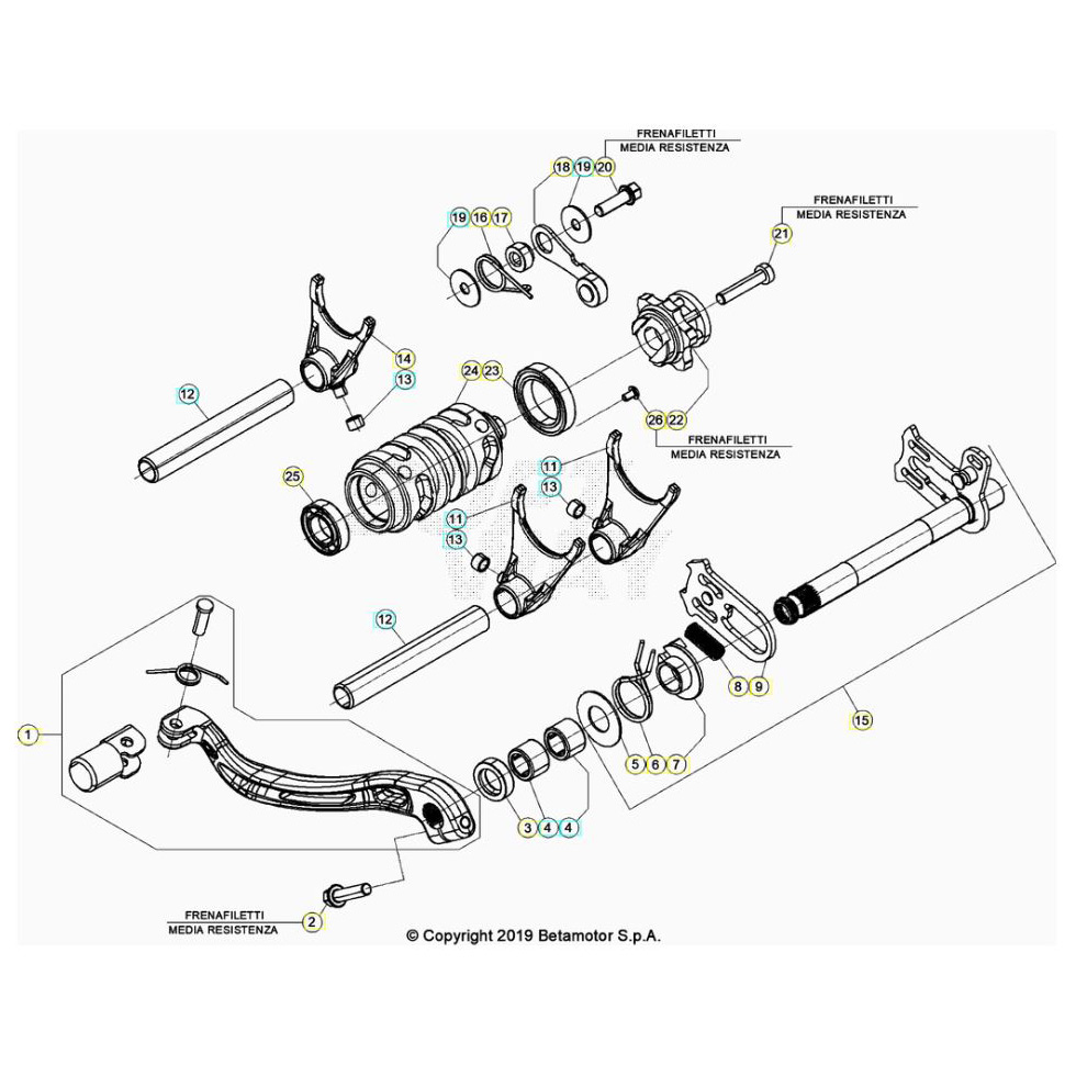 Beta RR300RC 24 Schaltung Ersatzteile Beta RR300RC 24 Schaltung Ersatzteile