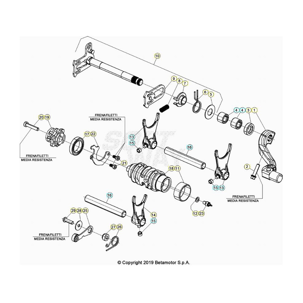 Beta RR350 21 Schaltung Ersatzteile