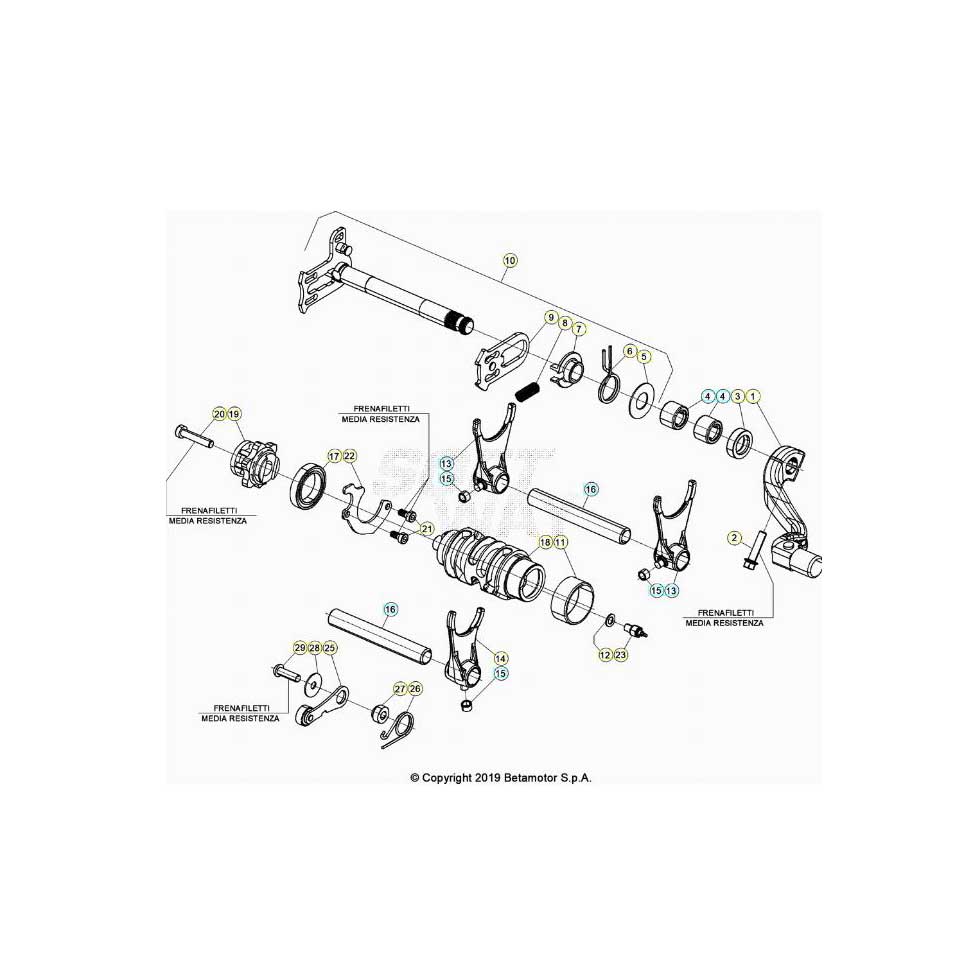 Beta RR390RC 20 4T Schaltung Ersatzteile