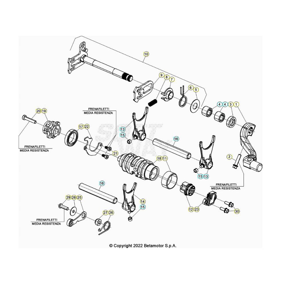 Beta RR390 Racing 24 Schaltung Ersatzteile
