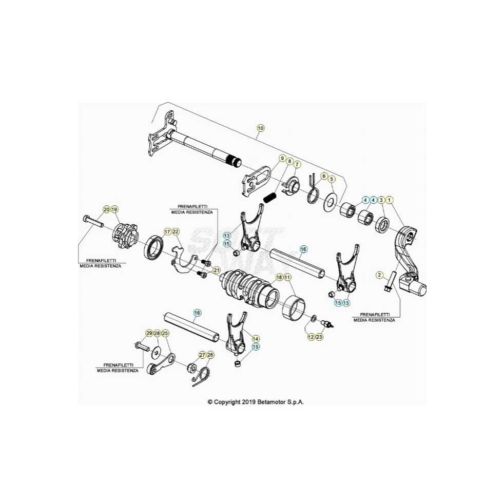 Beta RR430RC 20 4T Schaltung Ersatzteile