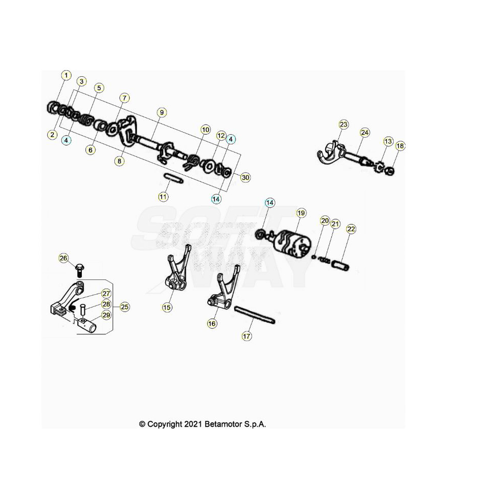 Beta RR50 23 Schaltung Ersatzteile