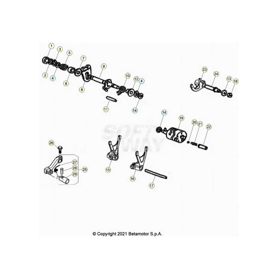Beta RR50 Street 21 Schaltung Ersatzteile