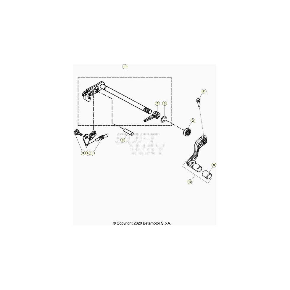 Beta RR125 LC 4T 20 Schaltung Ersatzteile