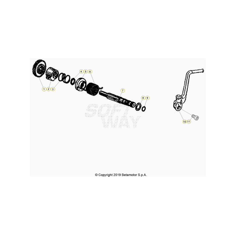 Beta RR50 Sport 21 Kickstarter Ersatzteile Beta RR50 Sport 21 Kickstarter Ersatzteile