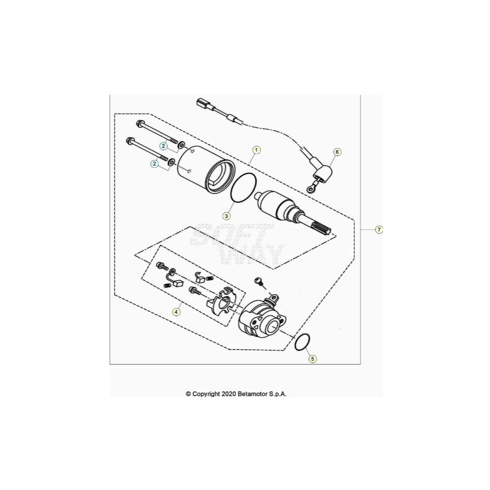 Beta RR125 LC 20 Elektrostarter 1 Ersatzteile