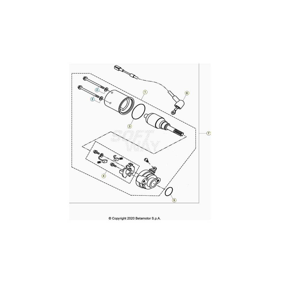 Beta RR125 LC 4T 20 Elektrostarter Ersatzteile