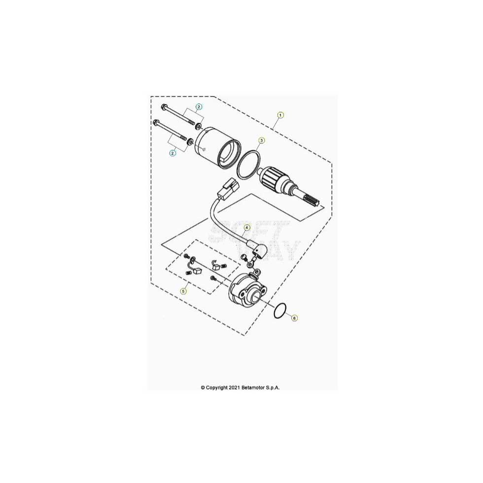 Beta RR125 LC 4T 21 Elektrostarter Ersatzteile