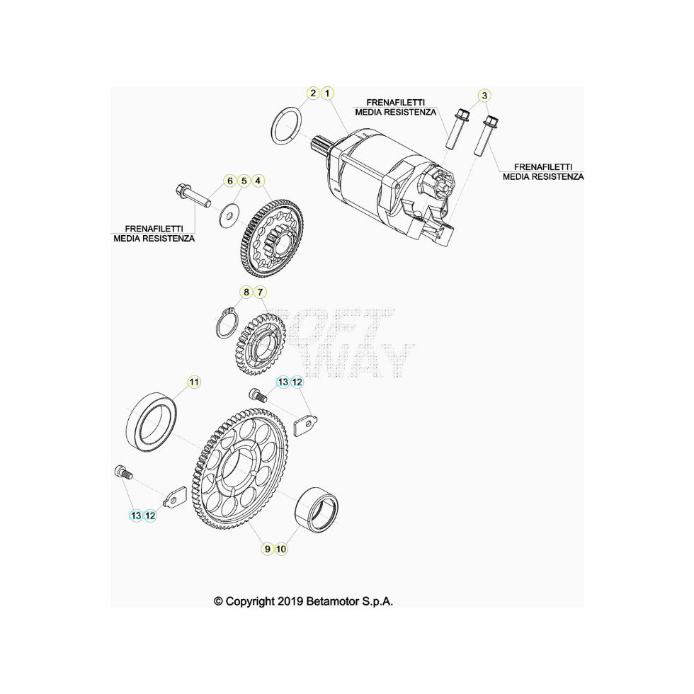 Beta RR350 20 Elektrostarter Ersatzteile