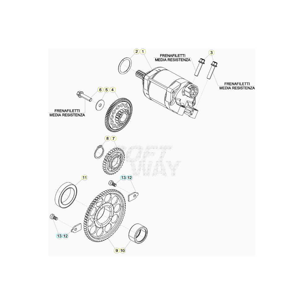 Beta RR390 20 Elektrostarter Ersatzteile