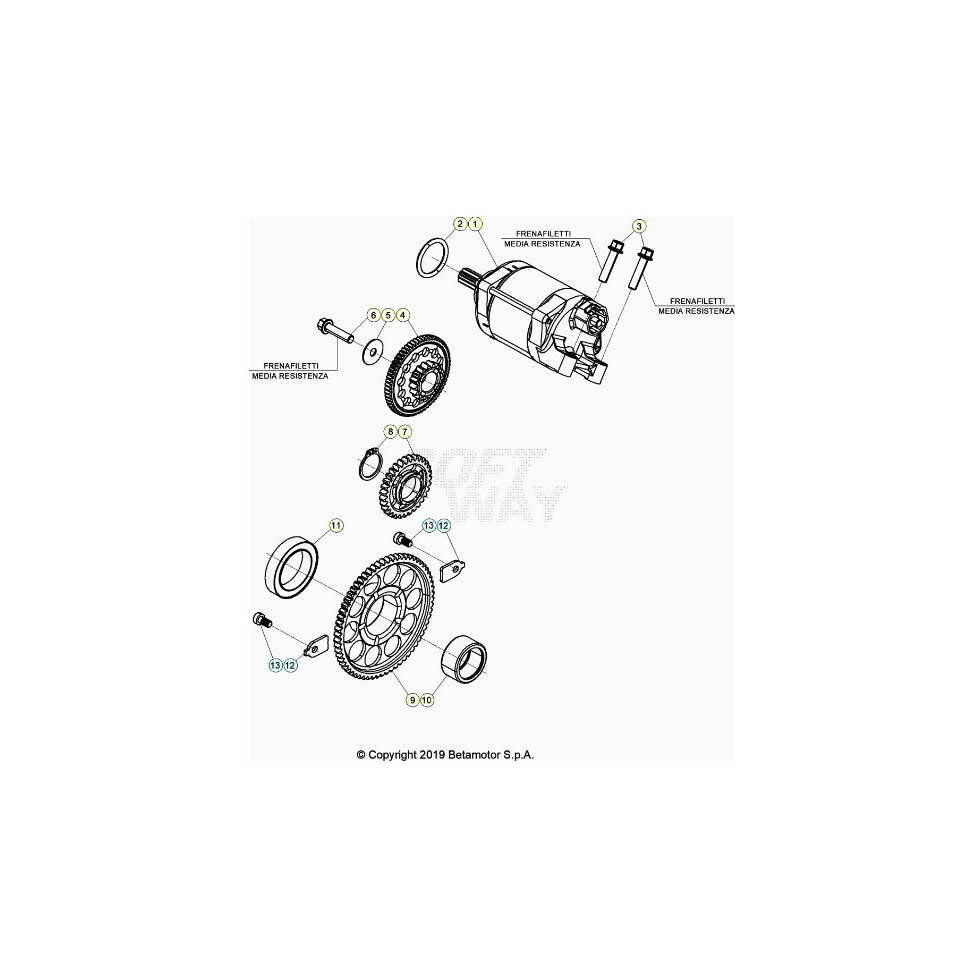 Beta RR430RC 21 4T Elektrostarter Ersatzteile Beta RR430RC 21 4T Elektrostarter Ersatzteile