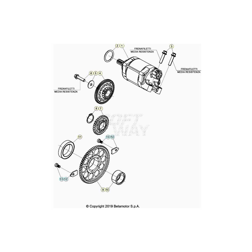 Beta RR480RC 21 4T Elektrostarter Ersatzteile