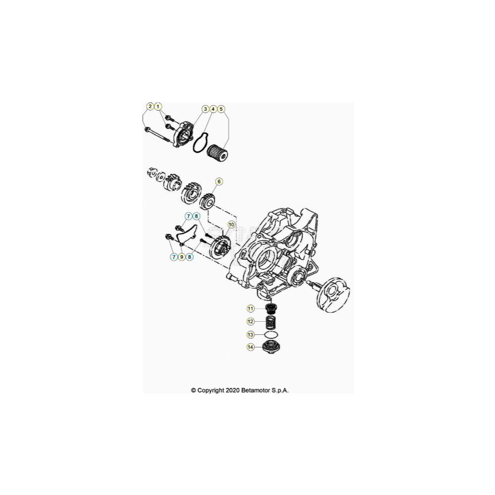 Beta RR125 LC 20 Schmiersystem Ersatzteile Beta RR125 LC 20 Schmiersystem Ersatzteile