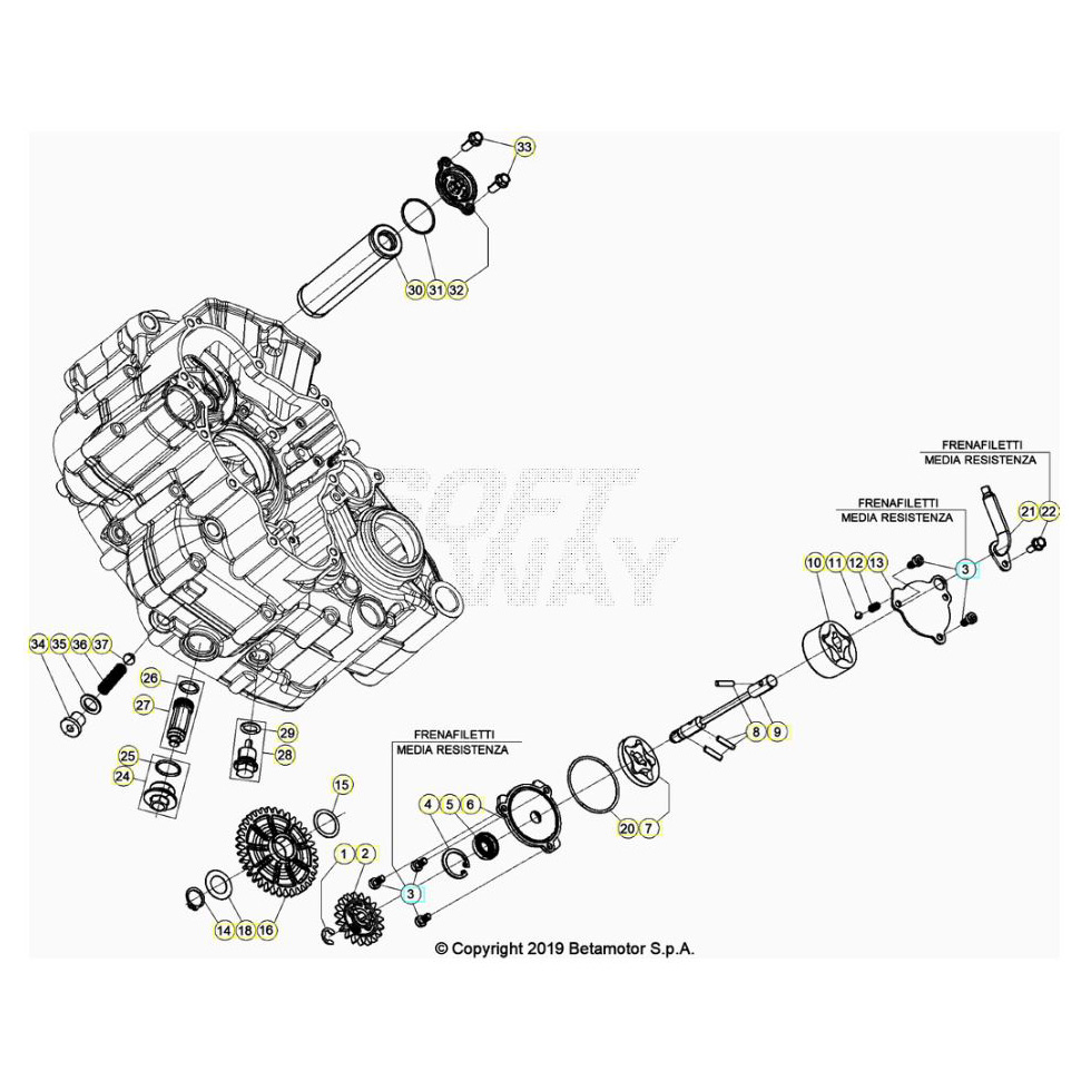 Beta RR350 25 Schmiersystem Ersatzteile