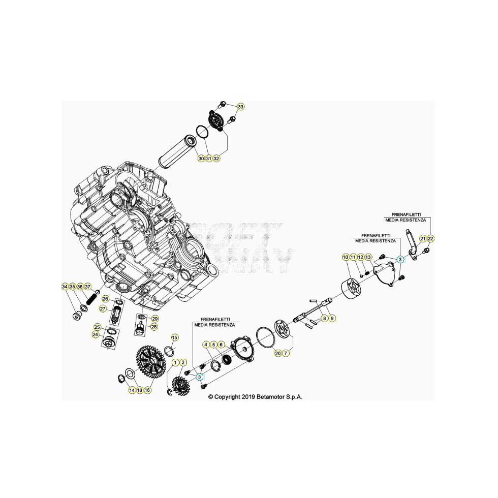 Beta RR390RC 20 4T Schmiersystem Ersatzteile Beta RR390RC 20 4T Schmiersystem Ersatzteile