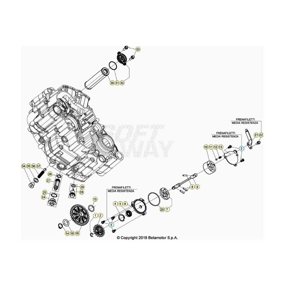 Beta RR480RC 20 4T Schmiersystem Ersatzteile