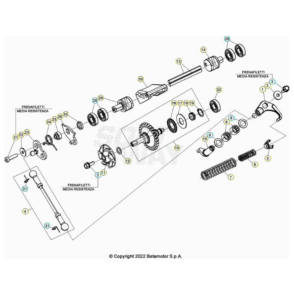 Beta RR125 26 Kühlsystem Ersatzteile