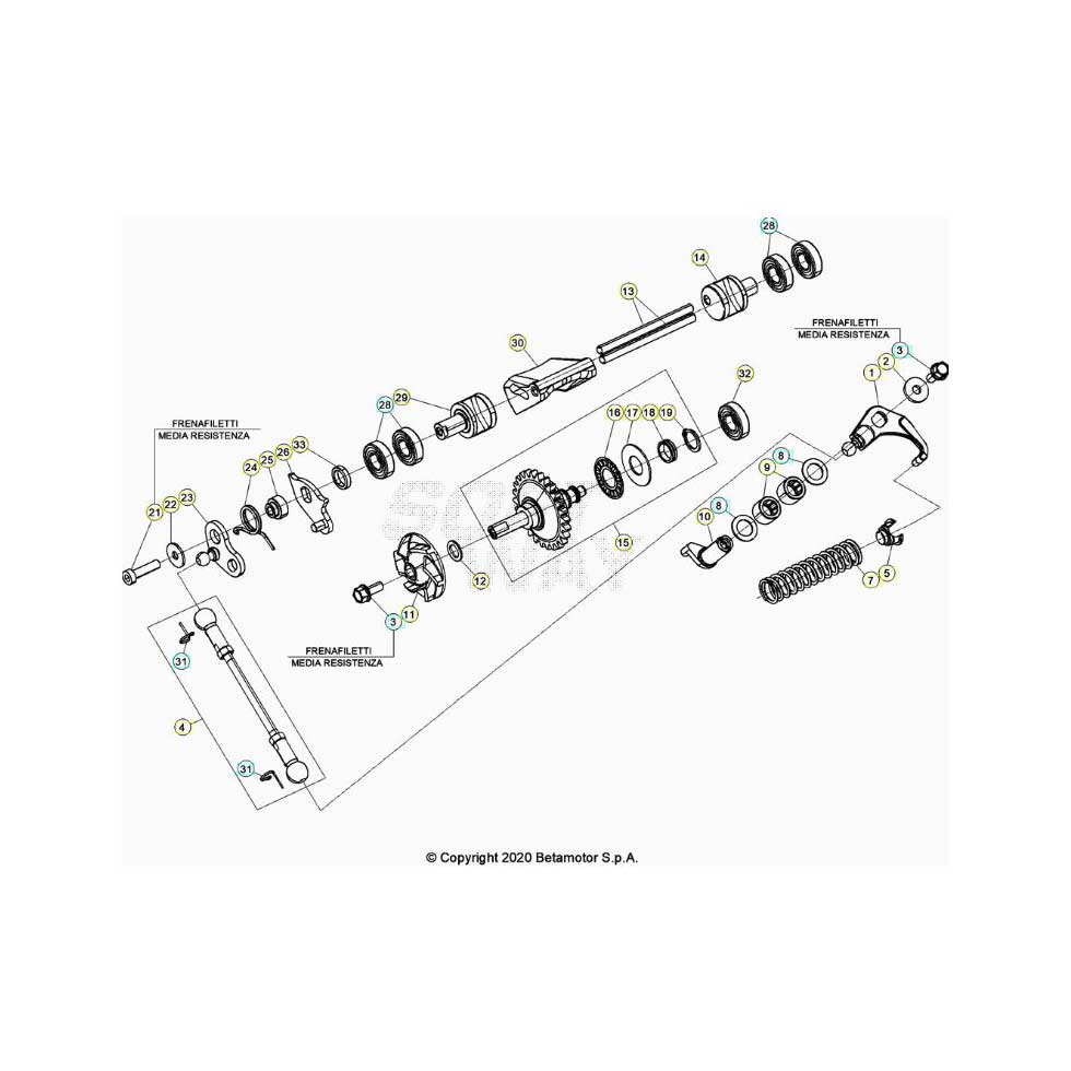 Beta RR125RC 21 Kühlsystem Ersatzteile