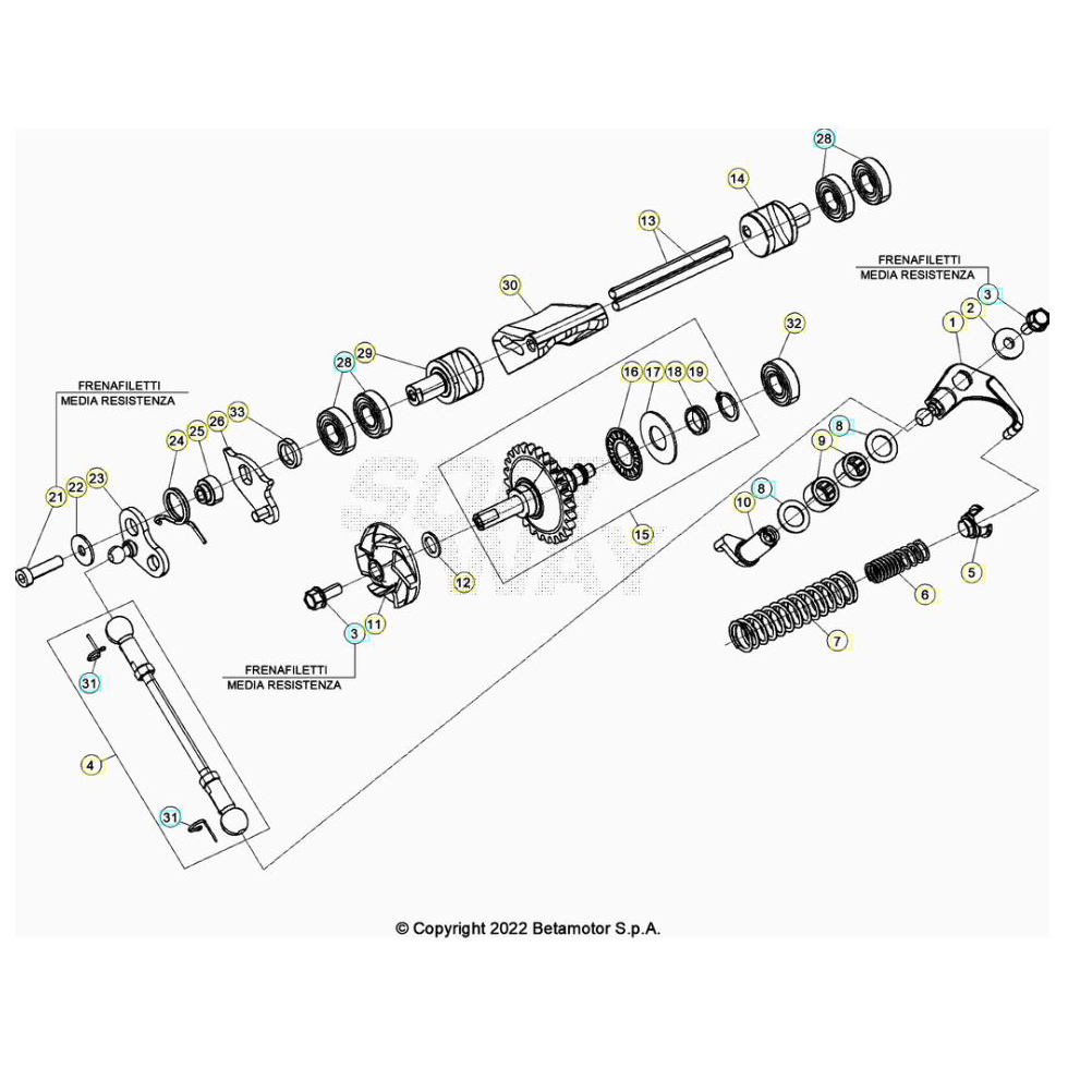 Beta RR125RC 23 Kühlsystem Ersatzteile