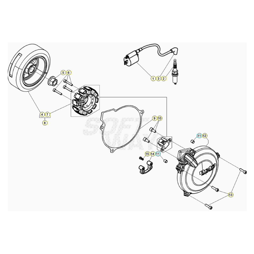 Beta EVO125 22 Zündanlage Ersatzteile Beta EVO125 22 Zündanlage Ersatzteile