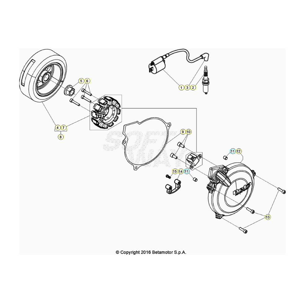 Beta EVO125 Factory 21 Zündanlage Ersatzteile Beta EVO125 Factory 21 Zündanlage Ersatzteile