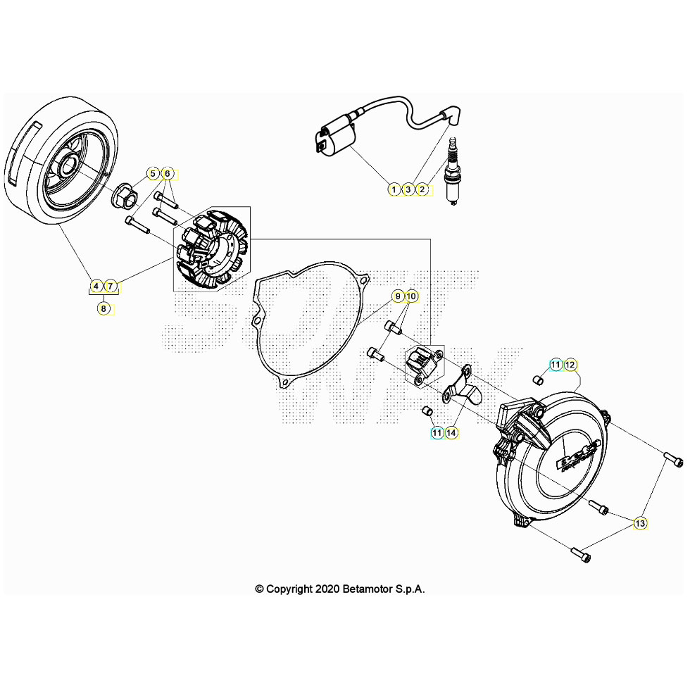 Beta EVO200 22 Zündanlage Ersatzteile