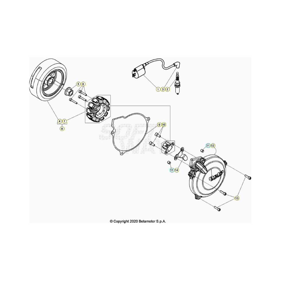 Beta EVO300 Factory 22 Zündanlage Ersatzteile