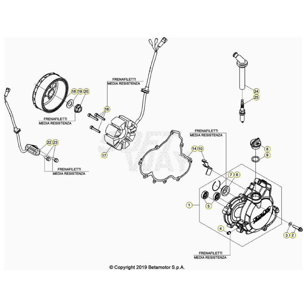 Beta RR350 25 Zündanlage Ersatzteile Beta RR350 25 Zündanlage Ersatzteile