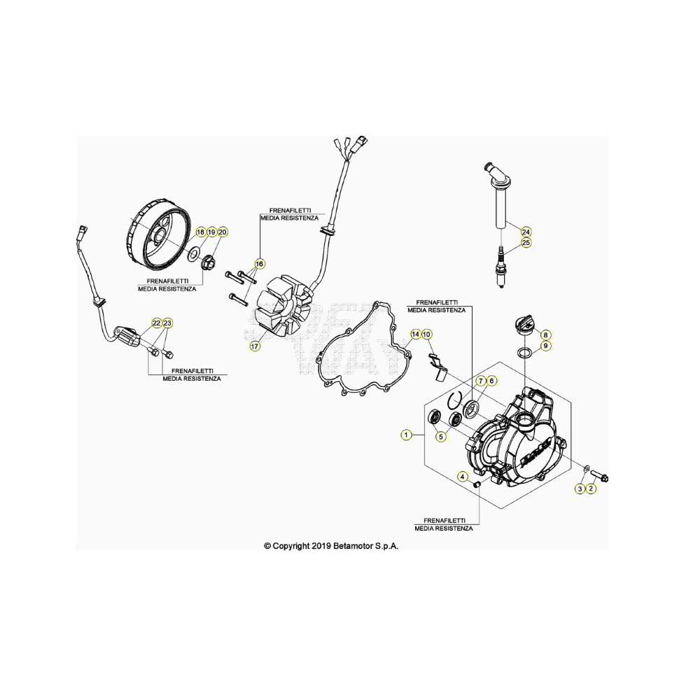 Beta RR430 Racing 24 Zündanlage Ersatzteile Beta RR430 Racing 24 Zündanlage Ersatzteile