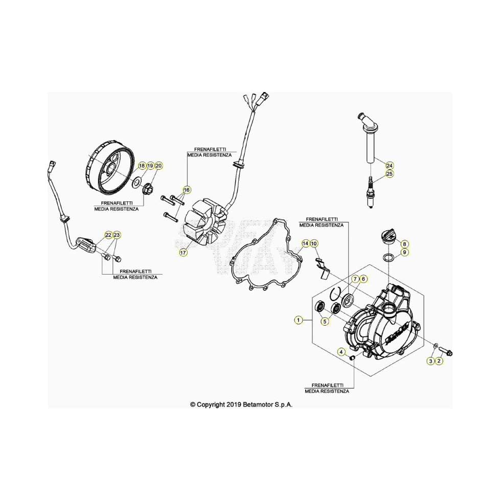 Beta RR430RC 21 4T Zündanlage Ersatzteile Beta RR430RC 21 4T Zündanlage Ersatzteile