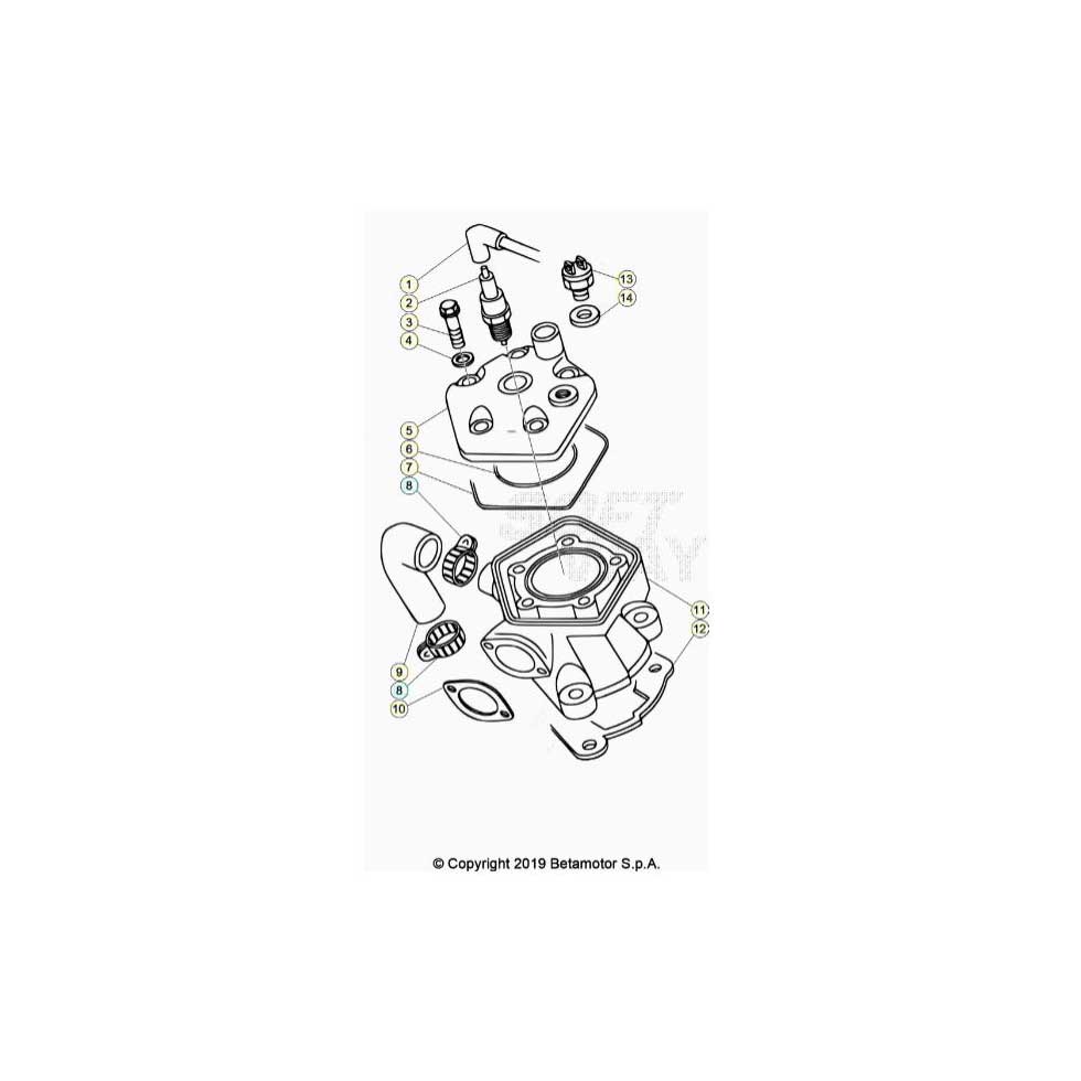 Beta EVO80 Junior 22 Zylinder/Zylinderkopf/Ventiltrieb Ersatzteile Beta EVO80 Junior 22 Zylinder/Zylinderkopf/Ventiltrieb Ersatzteile