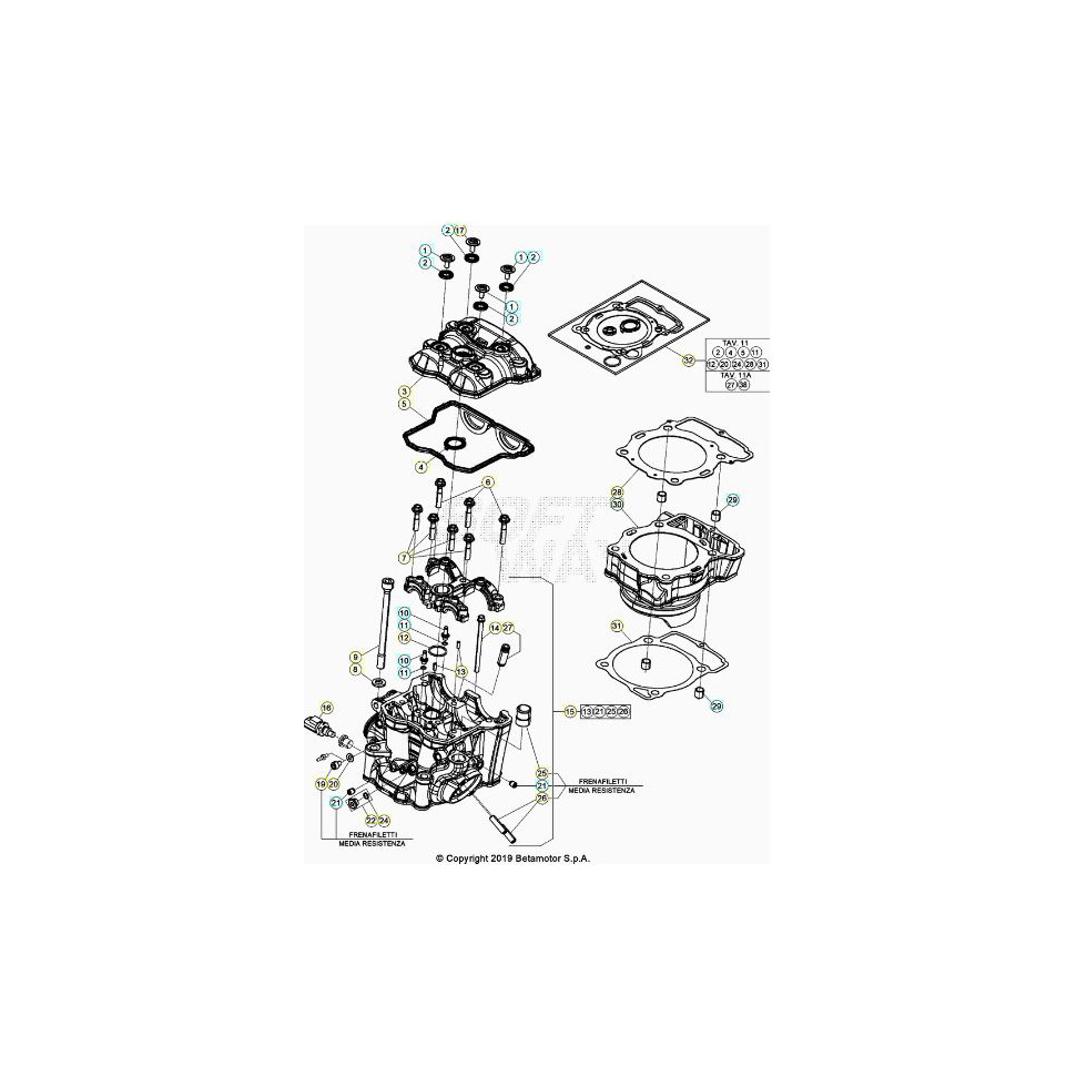 Beta RR350RC 24 4T Zylinder/Zylinderkopf/Ventiltrieb 1 Ersatzteile Beta RR350RC 24 4T Zylinder/Zylinderkopf/Ventiltrieb 1 Ersatzteile