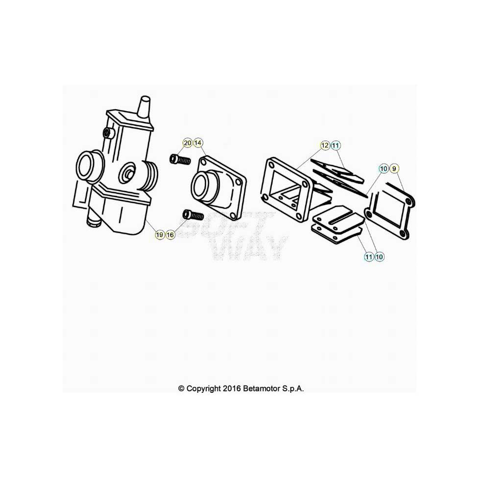 Beta  EVO125 Factory 21 Vergaser 1 Ersatzteile