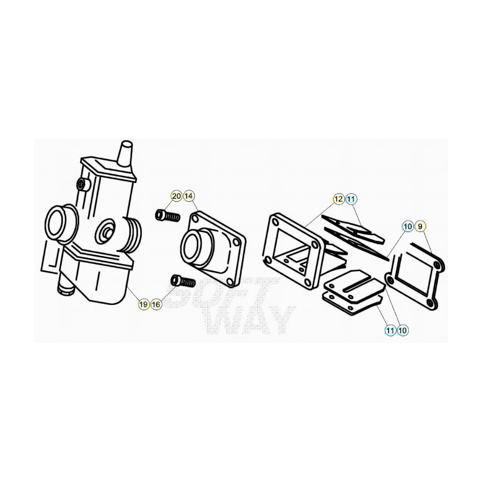 Beta EVO300 2T 23 Vergaser 1 Ersatzteile Beta EVO300 2T 23 Vergaser 1 Ersatzteile