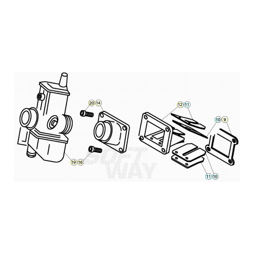 Beta EVO300 SS 23 Vergaser 1 Ersatzteile