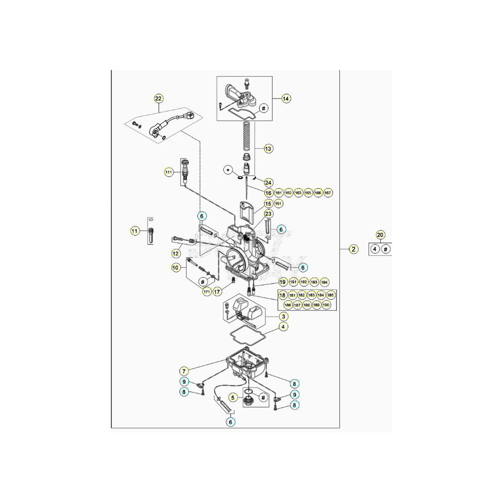 Beta RR125 25 Vergaser Ersatzteile