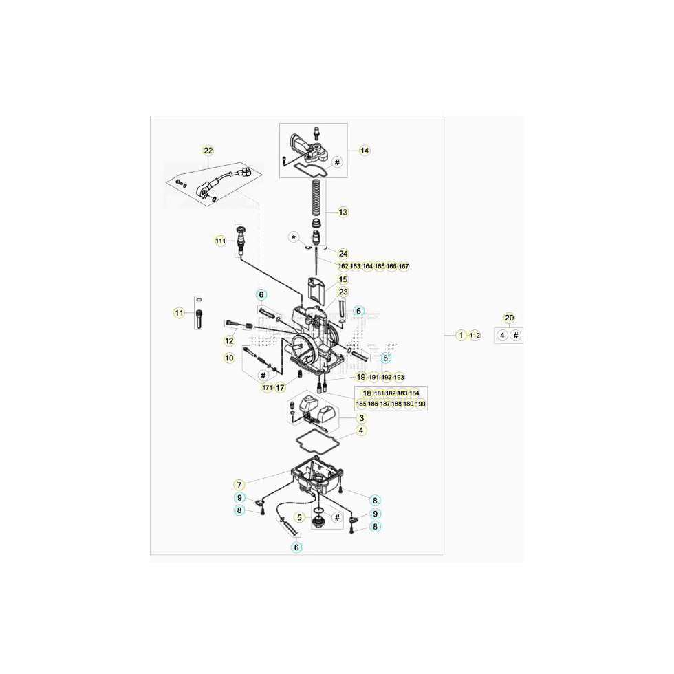 Beta RR250 25 Vergaser Ersatzteile