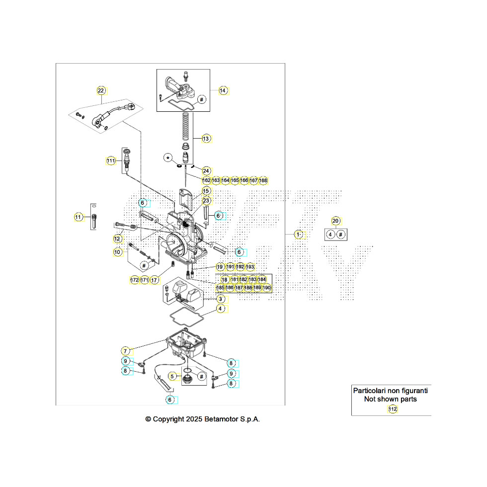 Beta RR250RC 26 Vergaser Ersatzteile