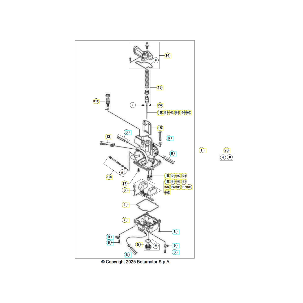 Beta RX250 26 Vergaser Ersatzteile