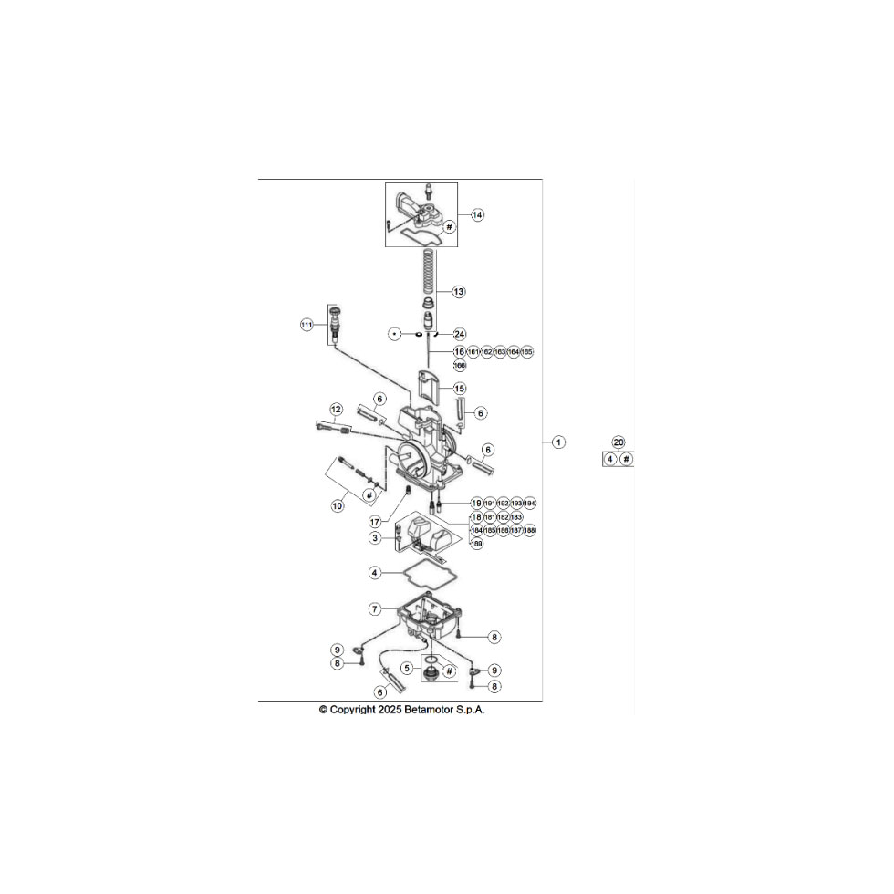 Beta RX350 26 Vergaser Ersatzteile