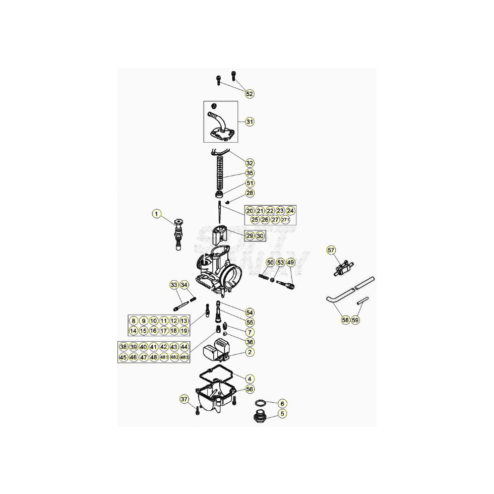 Beta EVO125 24 Vergaser 2 Ersatzteile Beta EVO125 24 Vergaser 2 Ersatzteile