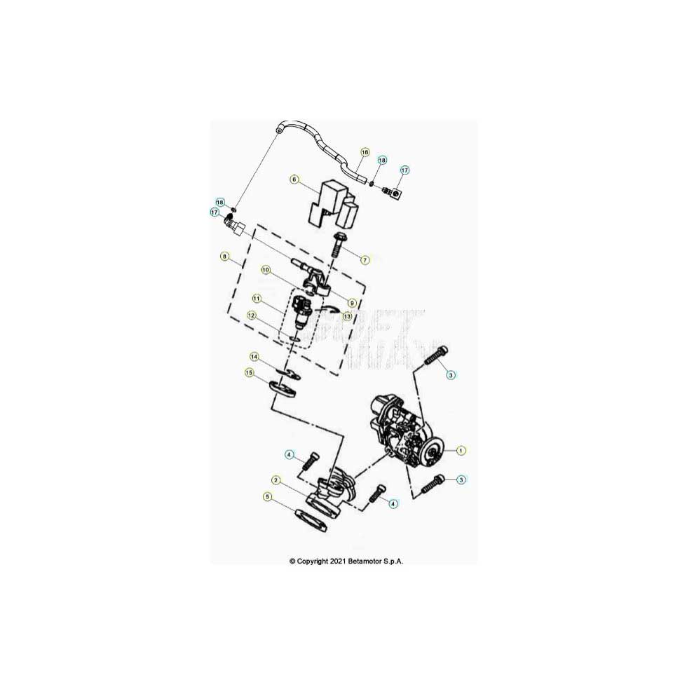 Beta RR125 LC 4T 21 Kraftstoffeinspritzung Ersatzteile