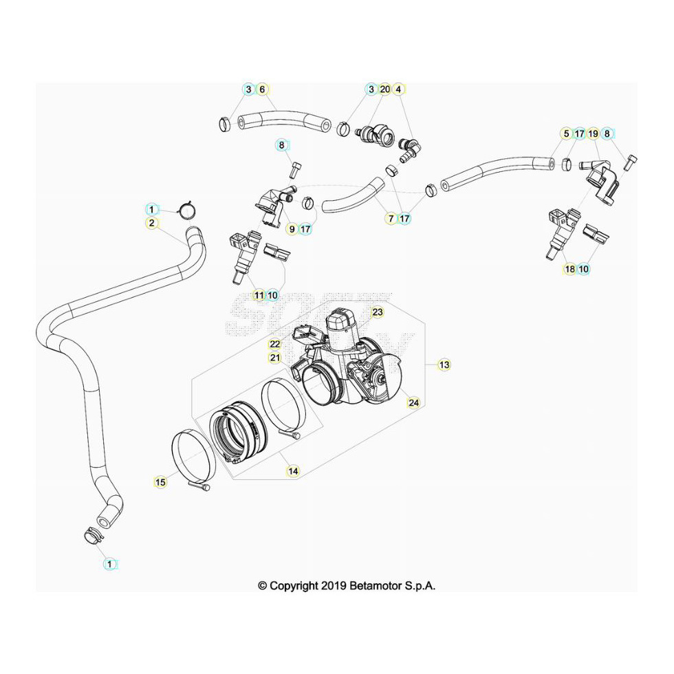 Beta RR350 20 Kraftstoffeinspritzung Ersatzteile Beta RR350 20 Kraftstoffeinspritzung Ersatzteile
