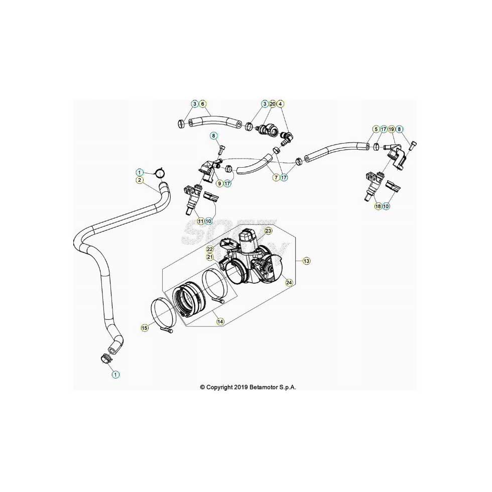 Beta RR390 Racing 24 Kraftstoffeinspritzung Ersatzteile Beta RR390 Racing 24 Kraftstoffeinspritzung Ersatzteile
