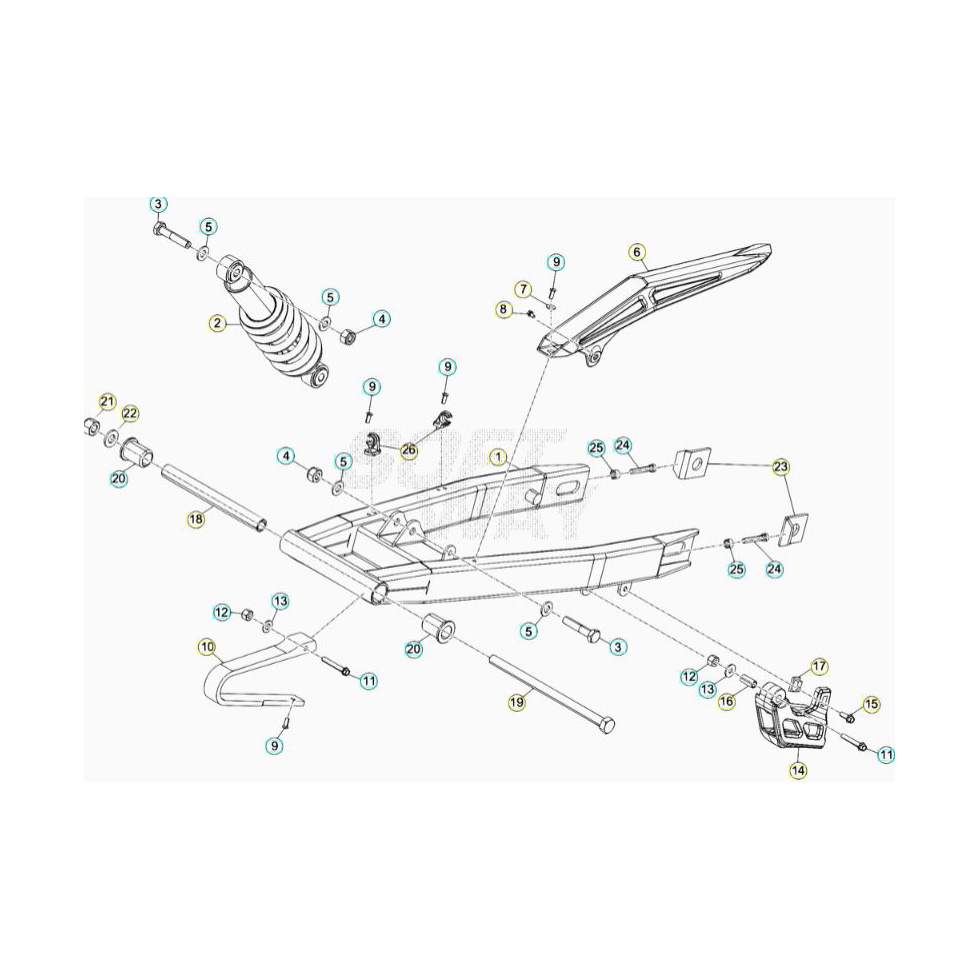 Beta RR50 19 Schwingarm/Federbein 1 Ersatzteile
