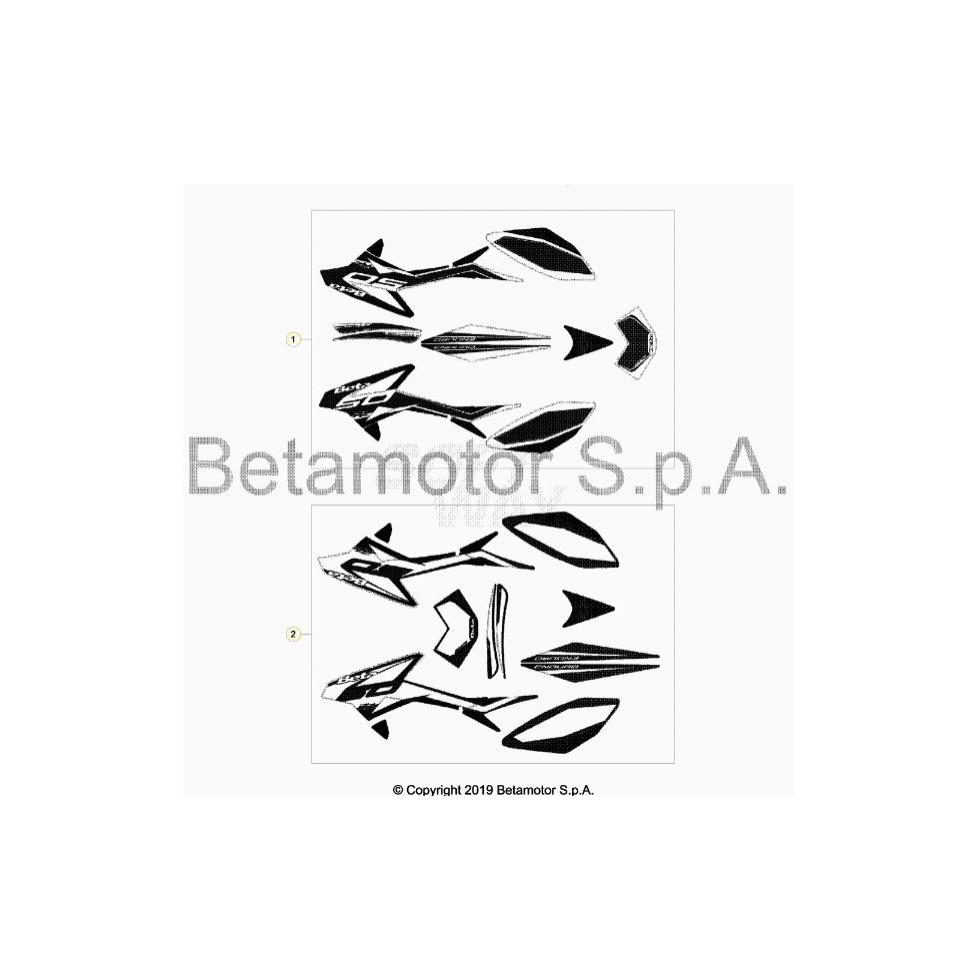 Beta RR50 19 Verkleidung/Sitzbank/Tank 2 Ersatzteile