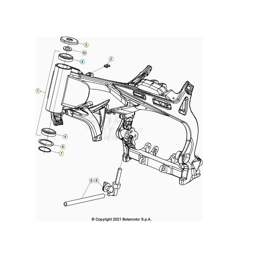 Beta EVO125 24 Rahmen/Ausleger Ersatzteile