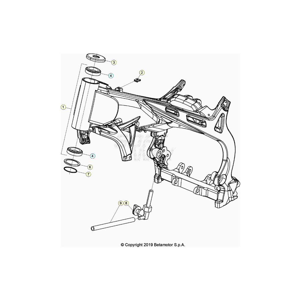 Beta EVO125 Factory 21 Rahmen/Ausleger Ersatzteile Beta EVO125 Factory 21 Rahmen/Ausleger Ersatzteile