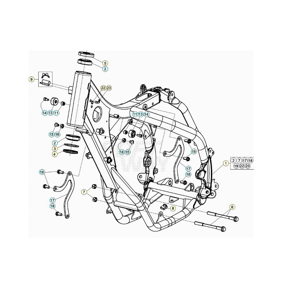Beta RR125 20 Rahmen/Ausleger Ersatzteile